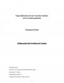 Trabajo de Campo - Seminario Final :Modulo temático: Las Actividades Productivas en el marco de una economía global y su enseñanza.