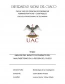 ANALISIS DEL IMPACTO ECONOMICO DEL ANALFABETISMO EN EL CUSCO