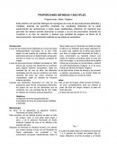 Como se dio Proporciones definidas y multiples