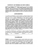 Contrato promesa de venta CONTRATO DE PROMESA DE VENTA SIMPLE