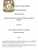 Estadística de la Investigación Pedagógica I y Psicotécnica Pedagógica I