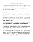 EJEMPLO CONTRATO INDEFINIDO - NICARAGUA