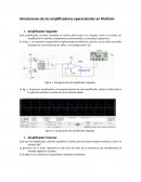 Cuales son las Configuraciones básicas de los amplificadores operacionales