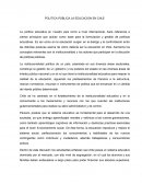 POLITICA PÚBLICA LA EDUCACION EN CHLE