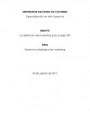 La definición del marketing para el siglo XXI