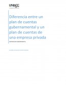Diferencia entre un plan de cuentas gubernamental y un plan de cuentas de una empresa privada