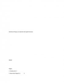Como se da los Distintos Enfoques a la Gestión del Capital Humano. Página 1