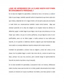 ¿Que he aprendido en la clase hasta hoy para mi crecimiento personal?