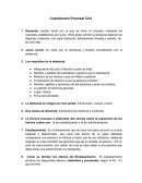 Cuestionario de Derecho Procesal Civil I