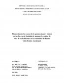 Diagnostico de las causas de la quema de gases tóxicos de los fles con la finalidad de mejorar la calidad de vida de los habitantes en la comunidad de Buena Vista Estado Anzoátegui.