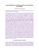 LO QUE ENSEÑAN LAS ESCRITURAS ACERCA DE LA SALVACIÓN DE LOS HOMBRES.