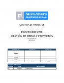 Ensayo sobre la Gestión de obras y proyectos