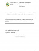 Geologia“CAUSAS DE LA INSUFICIENCIA DE PROFESIONALES EN LA COMUNIDAD LOMA GORDA”