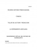TALLER DE LECTURA Y REDACCION LA HERRAMIENTA ADECUADA