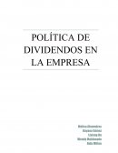 Política de dividendos en la empresa.