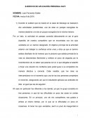 COMO SE DA EL EJERCICIO DE APLICACIÓN PERSONAL EAP I