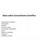 Ideas sobre Conocimiento Científico