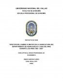 Efectos del cambio climatico en la agricultura del departamento de Huancavelica