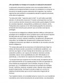 ¿Por qué dedicar un tiempo en la escuela a la educación emocional?