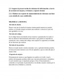 MEJORAS A SISTEMA Revisión de diseño