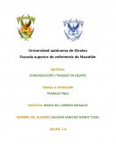 COMUNICACIÓN Y TRABAJO EN EQUIPO