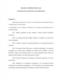 PSICOLOGÍA CLINICA. TERAPIAS COMPORTAMENTALES. Página 1