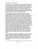 La educación para el crecimiento