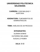 ANÁLISIS DE UN PROCESO