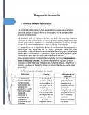 Proyecto de Innovación. Construcción del objeto de estudio