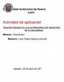 Reporte basado en una problemática de desarrollo de la sexualidad