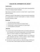 Analisis del incremento del dolar