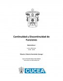 Continuidad y discontinuidad de funciones