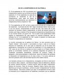 Ensayo de Dia de la independencia de Guatemala