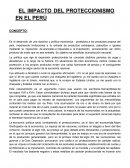 EL IMPACTO DEL PROTECCIONISMO EN EL PERÚ