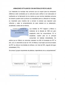 ARMAZONES OFTALMICOS RECICLABLES. Página 1