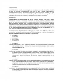 COMO USAMOS LA ADMINISTRACION EN NUESTRAS VIDAS. Página 1