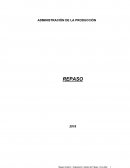 Administración de la producción, repaso