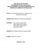 La exportación de Flora y su incidencia en la economia