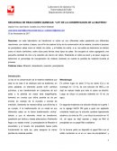SECUENCIA DE REACCIONES QUIMICAS: “LEY DE LA CONSERVACION DE LA MATERIA”