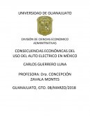 CONSECUENCIAS ECONÓMICAS DEL USO DEL AUTO ELECTRICO EN MÉXICO