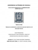 Sistema de reclutamiento y selección de personal relación con el desempeño laboral