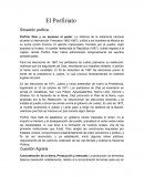 El Porfiriato Situación política