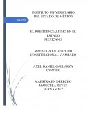Presidencialismo EL PRESIDENCIALISMO EN EL ESTADO