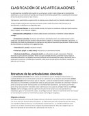 CLASIFICACIÓN DE LAS ARTICULACIONES Cápsula articular