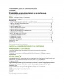 ﻿fundamentos de la administración. Empresas, organizaciones y su entorno