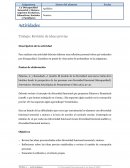 Actividades. Trabajo: Revisión de ideas previas