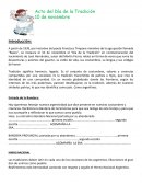 Acto día de la tradición. Entrada de la Bandera