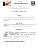 Plan de trabajo de comisión de obras ” URBANIZACIÓN SERRANÍAS”