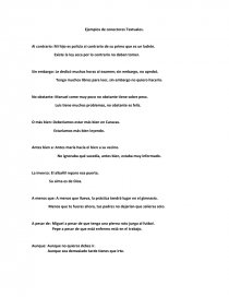 Ejemplos de conectores Textuales. Página 1