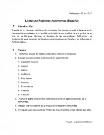Literatura Regiones Autónomas (España). Página 1
